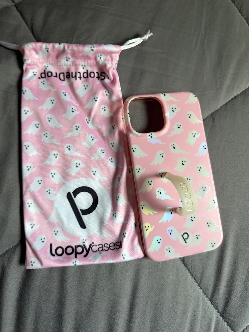 Loopy Cases Pink Ghosts Phone Case with Loop